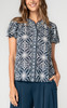 Liverpool Flutter Sleeve Button Front Knit Top