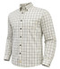 F/X Fusion Long Sleeve Twill Multi Check Shirt - Ecru/Blue