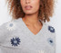 Charlie B Embroidered V-Neck Sweater