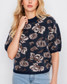 Charlie B Balloon Sleeve Jacquard Sweater