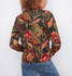 Charlie B Printed Longsleeve Shirt With Twisted Front