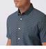Mizzen+Main Leeward Short Sleeve Navy Ditsy Dress Shirt
