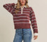 In February Stripe Rugby Sweater