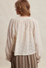 Listicle Floral Embroidered Cotton Peasant Blouse
