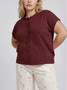 Blu Pepper Plus Raw Edge Sleeveless Cardigan