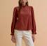 Be Cool Ruffle Mandarine Collar Blouse