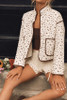 Blu Pepper Snap Front Floral Quilted Jacket