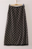 Very J Plaid Midi Skirt with Elastic Waistband