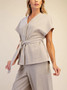 Glam Softwrap Waist Tie Top