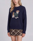 Blu Pepper Puppy Jacquard Long Sleeve Knit