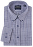 Eagle Button Down Dress Shirt - Navy Plaid