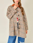 Aaron & Amber Plaid Button Down Trench Coat