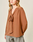 Aaron & Amber Ribbon Shirring Blouse