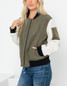 Sherpa Sleeve Quilted Bomber