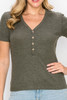 Coin Vneck Thermal Henley