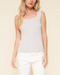 Square Neck Textured Sweater Tank
