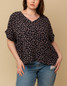 Plus Dolman Sleeve Animal Print Top