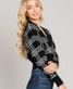 Dolman Houndstooth Surplice Sweater