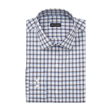 Van Heusen Men's Flex Classic Fit Plaid Short Sleeve Button-Down Shirt - Stretch, Non-Iron - View #4