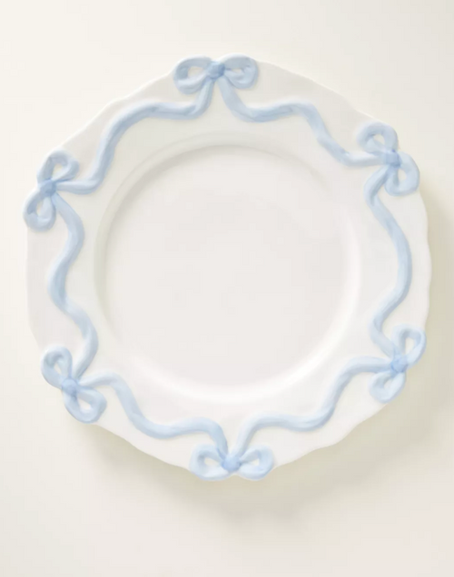 Benedita Bow Stoneware Dinner Plates, Set of 4