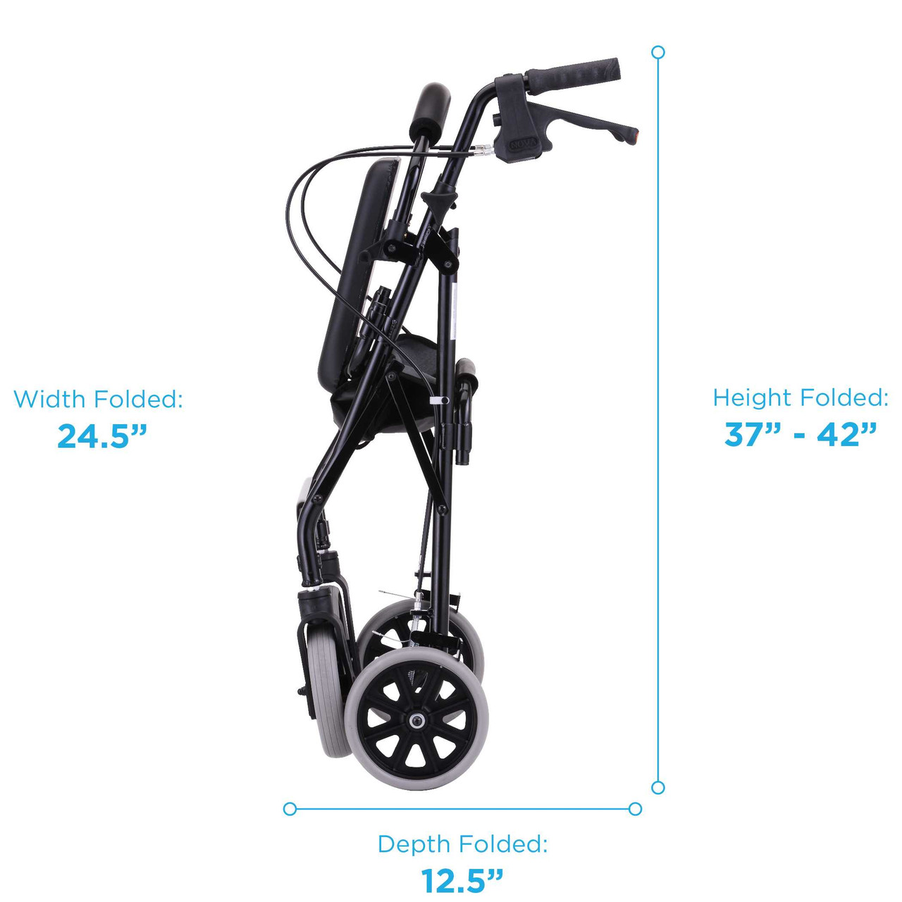 Zoom 22 Rollator Walker Nova Joy Walking Aids CVI Medical