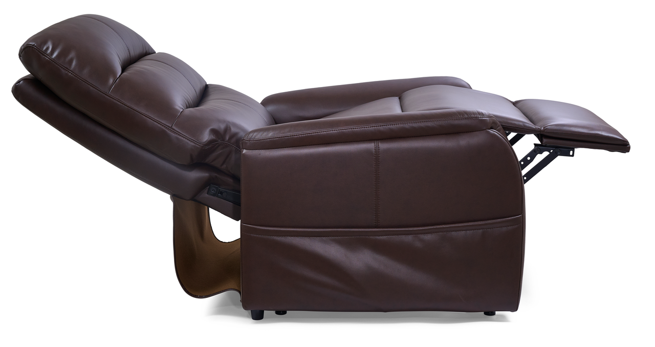 This is the Elara in Umber Fabric that is not offered for rental but here to show the reclined feature