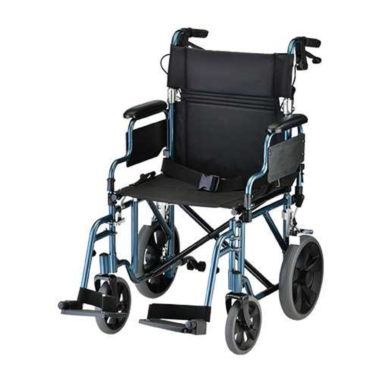 22″ inch Transport Chair with 12″ Rear Wheels Nova Joy Manual Wheelchairs CVI Medical