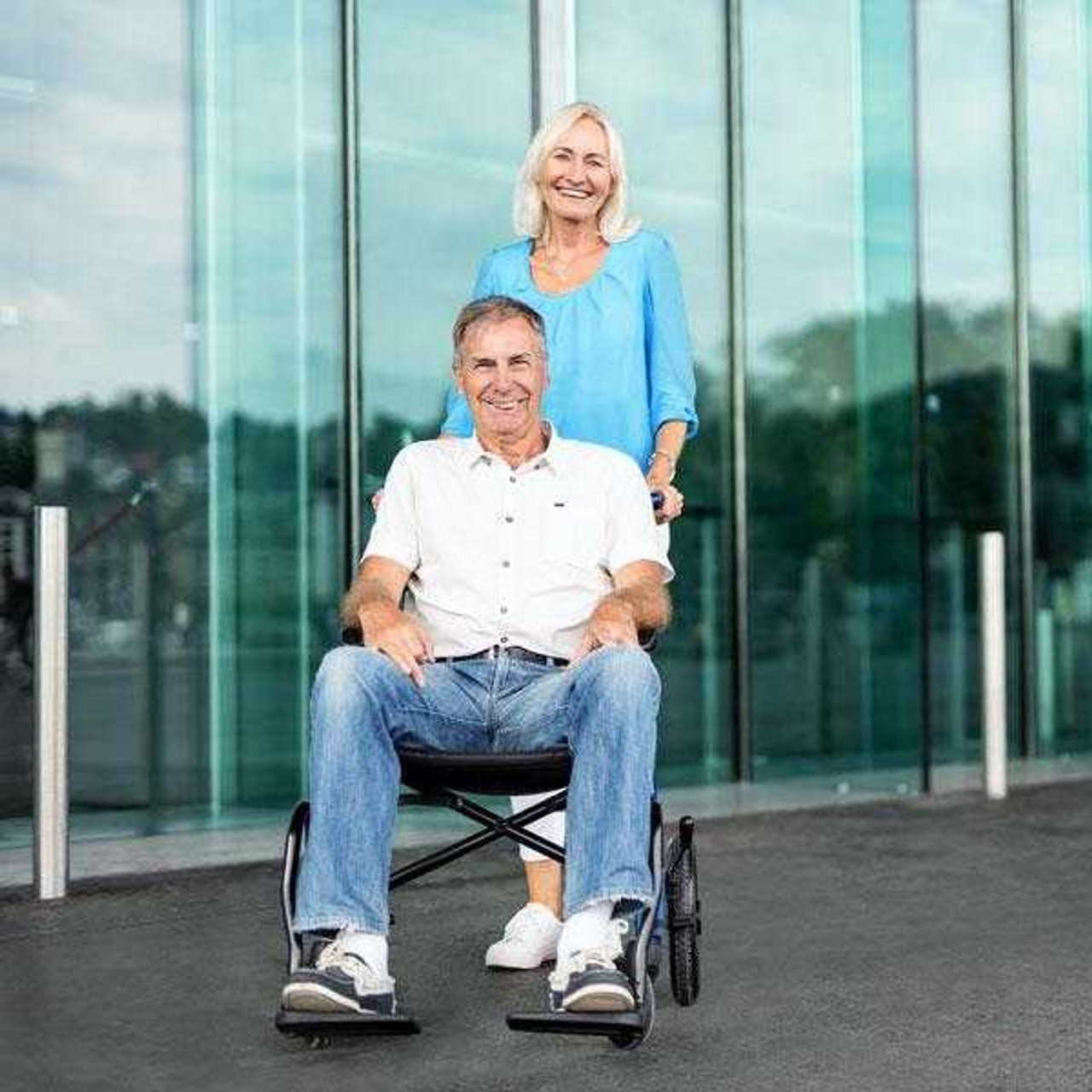 Strongback Transport Chair with Attendant Brake Strongback In Stock CVI Medical