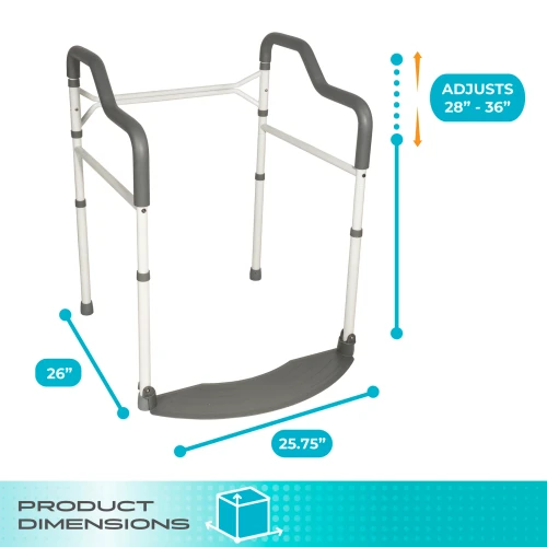 Wonder Toilet Safety Rails - Dimensions