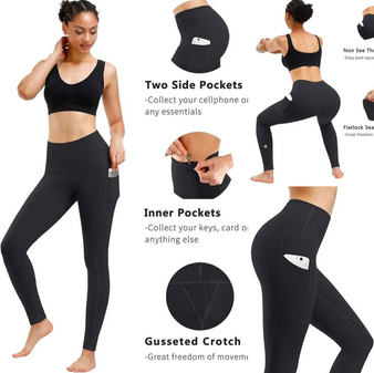 *Extended sizing* Women's Lulu inspired pocket leggings pre-order