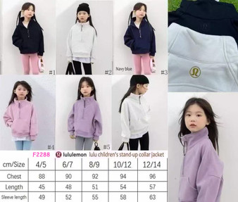 Youth girl half zip sweatshirt pre-order / 1:1 quality / turnaround time 2-4 weeks