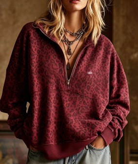 Women's a.l.o inspired animal print sweatshirt pre-order / Turnaround time 2-4 weeks