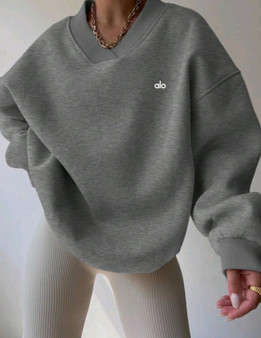 Womens fleece interior v-neck sweatshirt pre-order / Turnaround time 2-4 weeks