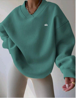 Womens fleece interior v-neck sweatshirt pre-order / Turnaround time 2-4 weeks