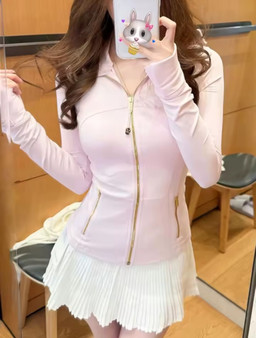 Gold trim women's Lulu jacket pre-order / Turnaround time 2-4 weeks (light pink)
