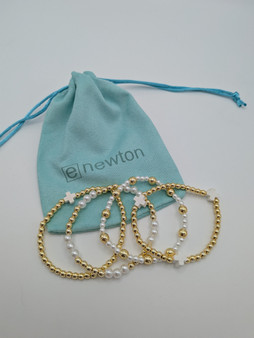 Strechy cross bracelet set - ready to ship - final clearance white()