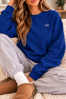 Women's a.l.o inspired crewneck with 3D logo  pre-order / turnaround time 2-4 weeks