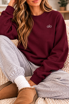 Women's a.l.o inspired crewneck with 3D logo  pre-order / turnaround time 2-4 weeks