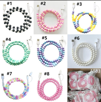 Beaded phone charger / Pre-order TAT 3-4 weeks / pc#2