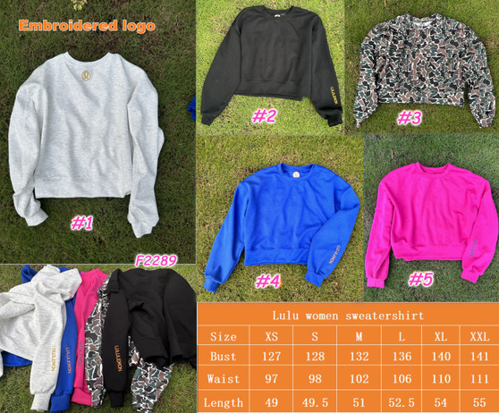 Women's Lulu crewneck with embroidered logo pre-order / turnaround time 2-4 weeks