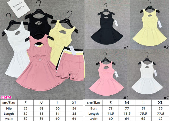 Women's a.l.o tennis dress with shorts pre-order / Turnaround time 3-4 weeks / product#1