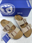 Suede double strap sandals with soft footbed / pre-order