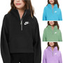 Youth girl N*ke inspired half zip hoodie / quick ship / 1-2 week turnaround