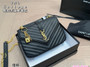 Y.S.L college bag black with gold hardware  / 1:1 quality / turnaround time 2-4 weeks / 25 cm