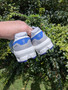Athletic sneakers with regular laces + ribbon laces - ready to ship