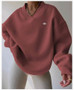 Womens fleece interior v-neck sweatshirt pre-order / Turnaround time 2-4 weeks