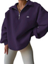 Women's a.l.o inspired quarter zip sweatshirt / pre-order turnaround time 2-4 weeks