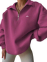 Women's a.l.o inspired quarter zip sweatshirt / pre-order turnaround time 2-4 weeks