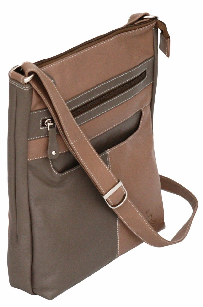 Felda Ladies Genuine Leather Cross Body Handbag - Adjustable Shoulder Strap 145 cm