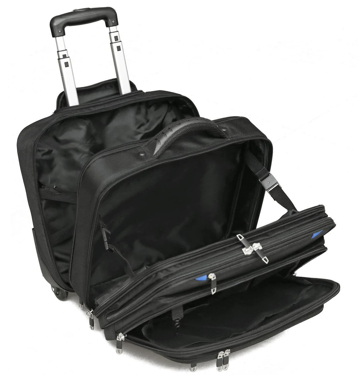 Tassia Large Wheeled Laptop Case Roller Bag Pilot Case 17" Laptop - Overnight Compartment - 37 Litres